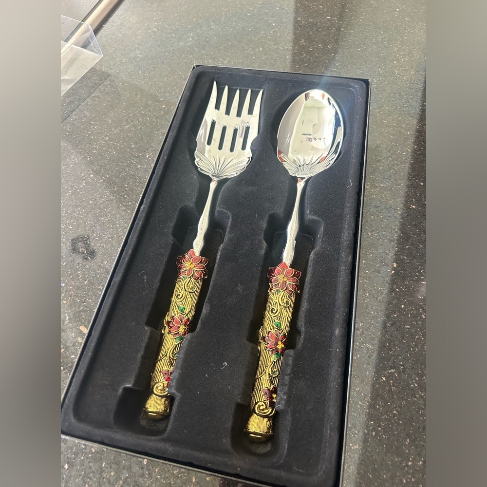 Decorative Fork and Spoon Set